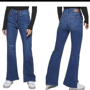 Calvin Klein super high rise flare jeans